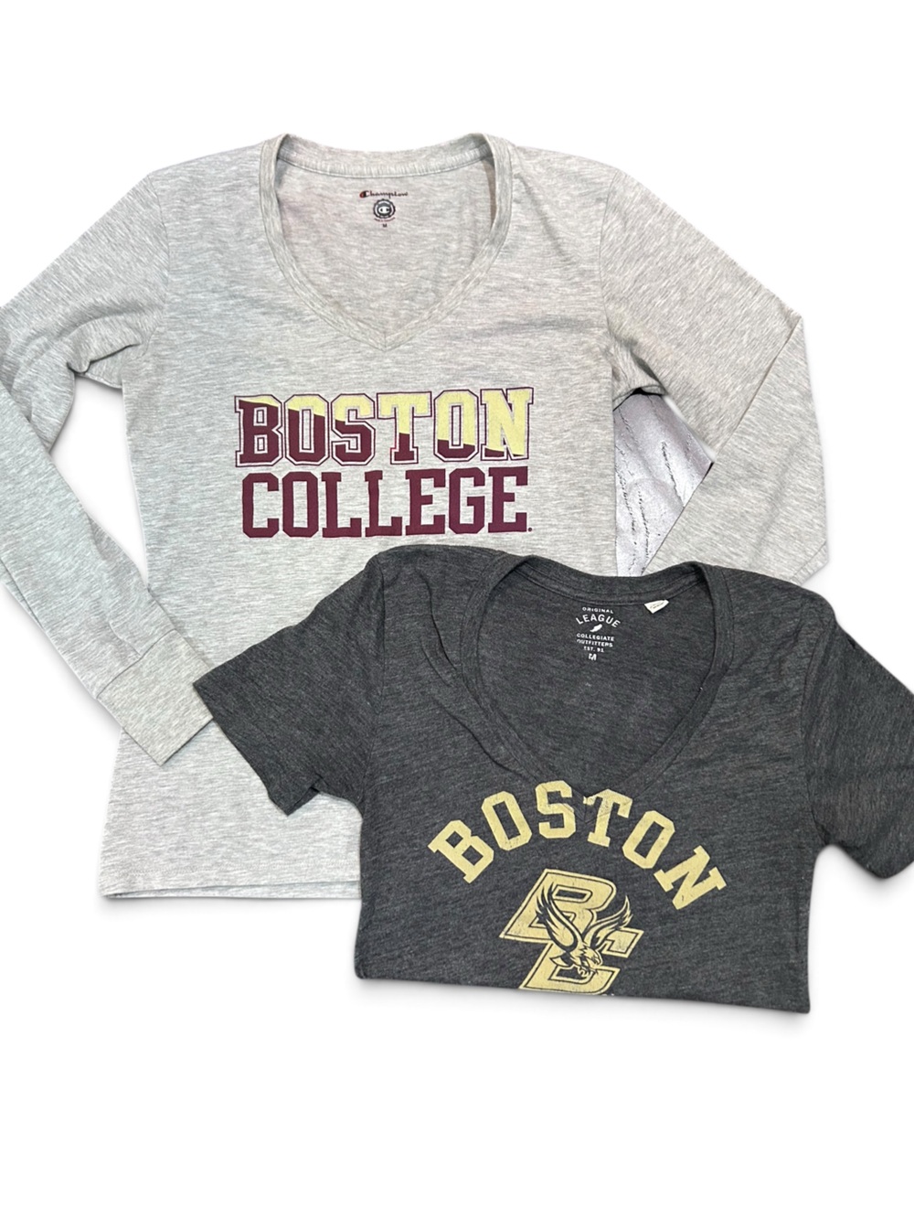 Boston College Tops  Women Medium Gray College Academic Set Of 2